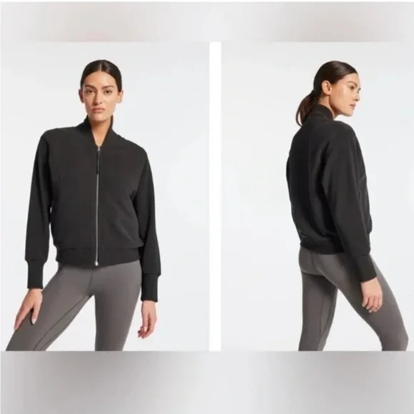 VARLEY ALIA ZIPPED SWEATER BOMBER JACKET SIZE MEDIUM - Picture 3 of 9